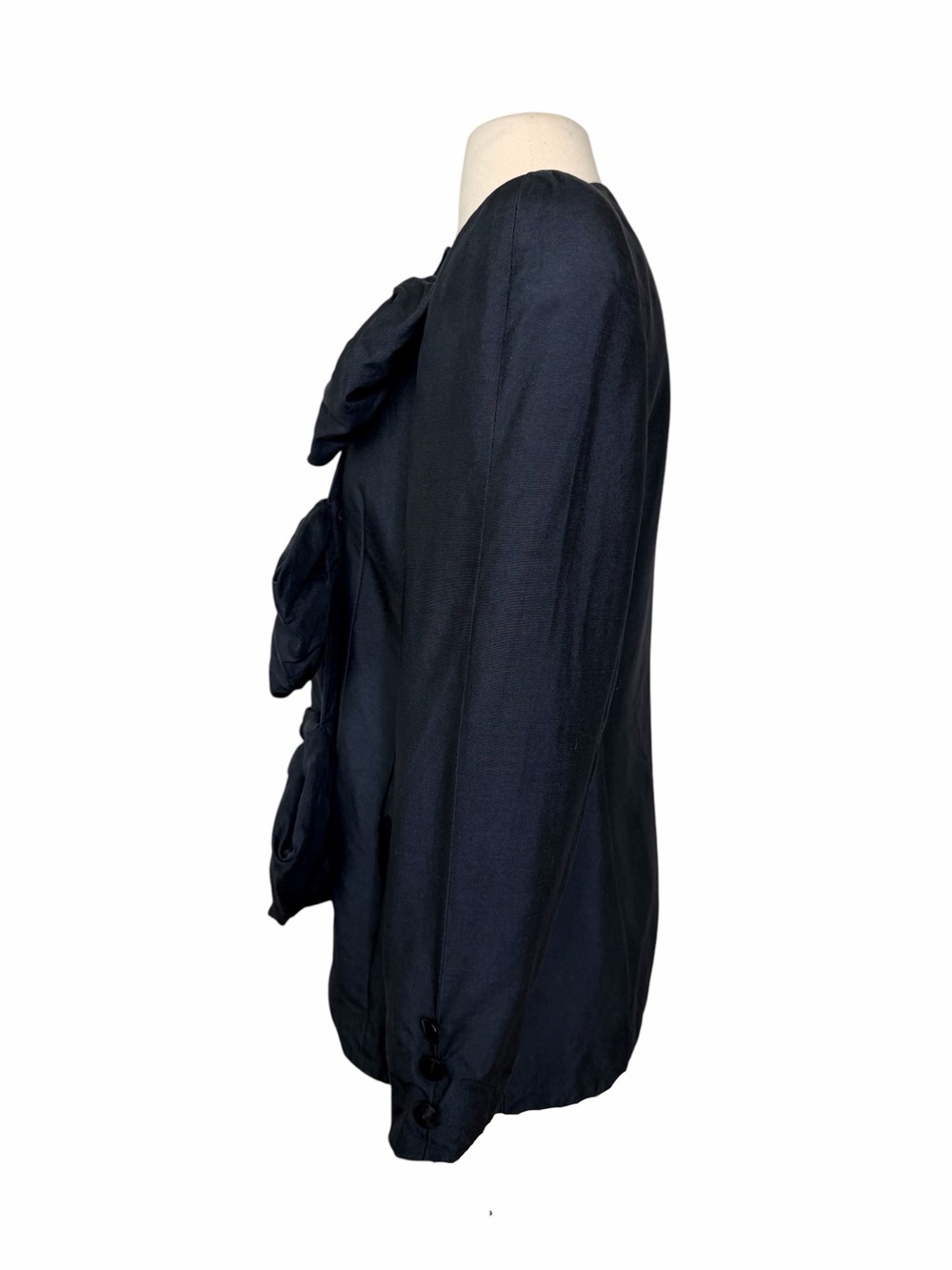 CAROLYNE ROELM Rare 80’s SILK BOW JACKET. - Picture 7 of 9